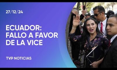 La Justicia restituyó a la vicepresidenta de Ecuador