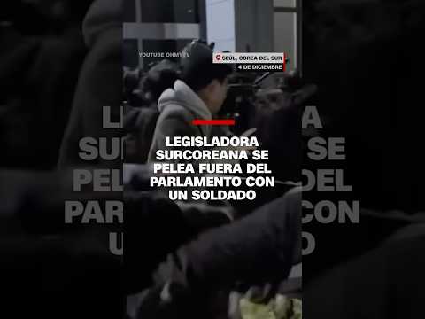 Legisladora surcoreana se pelea fuera del Parlamento con un soldado Legisladora surcoreana se pelea fuera del Parlamento con un soldado
