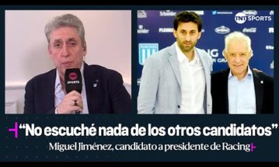 Miguel JimÃ©nez, candidato a presidente de Racing: “No escuchÃ© propuestas de los otros candidatos”