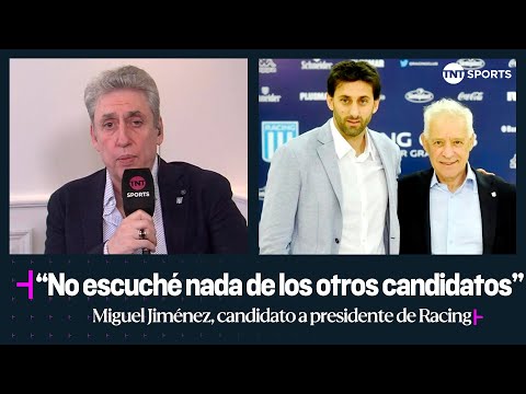 Miguel Jiménez, candidato a presidente de Racing: “No escuché propuestas de los otros candidatos” Miguel Jiménez, candidato a presidente de Racing: “No escuché propuestas de los otros candidatos”