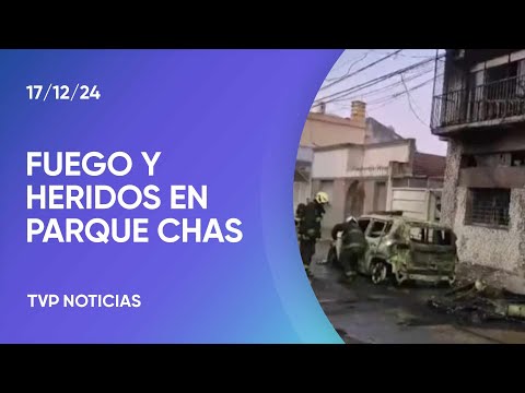Parque Chas: incendiaron un contenedor y causó desastres Parque Chas: incendiaron un contenedor y causó desastres