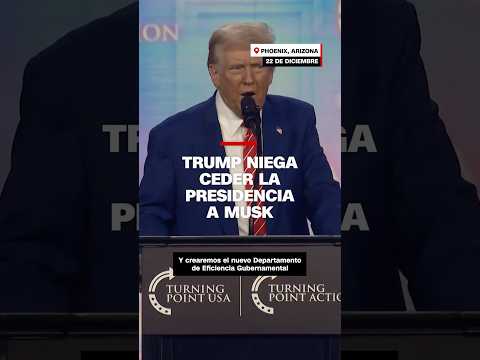 Trump reacciona a la gente que dice que Elon #Musk está al mando del Gobierno