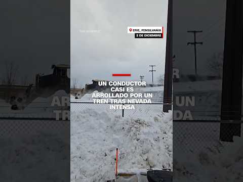 Un conductor casi es arrollado por un tren tras nevada intensa en Pensilvania