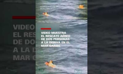 Video muestra el rescate aéreo de dos personas a la deriva en el mar Caribe