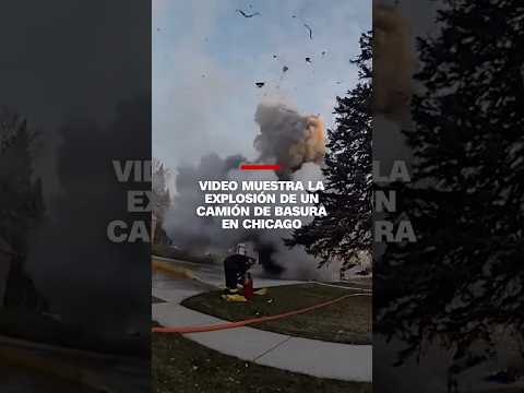Video muestra la explosión de un camión de basura en Chicago Video muestra la explosión de un camión de basura en Chicago