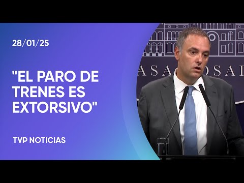 Adorni cuestionó el paro de trenes y confirmó a Santiago Castro Videla como Procurador del Tesoro Adorni cuestionó el paro de trenes y confirmó a Santiago Castro Videla como Procurador del Tesoro