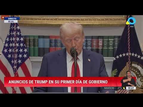 Anuncios de Trump en su primer día de gobierno