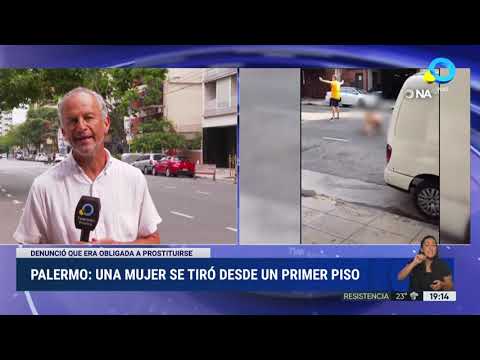 CABA: una mujer se tiró de un primer piso para escapar en Palermo CABA: una mujer se tiró de un primer piso para escapar en Palermo