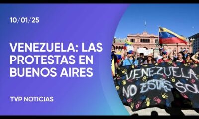 Cancillería argentina rechazó la asunción de Maduro, mientras hubo manifestaciones en Plaza de Mayo