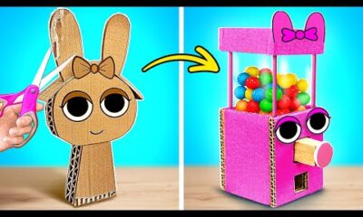 ¡Crea tu propia máquina de dulces de cartón SPRUNKI! 🩷🍬 Manualidades de papel para ti