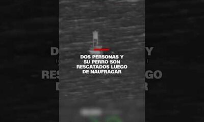 Dos personas y su perro son rescatados luego de naufragar