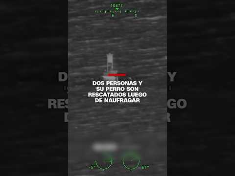 Dos personas y su perro son rescatados luego de naufragar