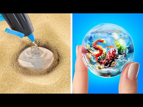 EL ARTE DE LA RESINA EPÓXICA Y LA PISTOLA DE PEGAMENTO 💙 MANUALIDADES QUE PUEDES HACER 🌟