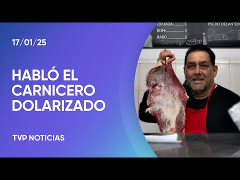 El carnicero que dolarizó sus precios celebra la legalización
