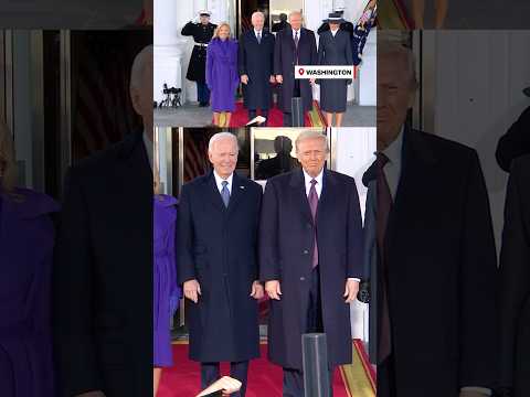 El momento en el que Biden recibe a Trump en la Casa Blanca