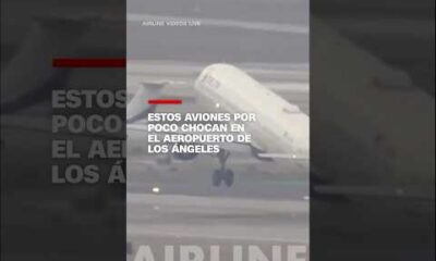 Estos aviones por poco chocan en el aeropuerto de Los Ángeles