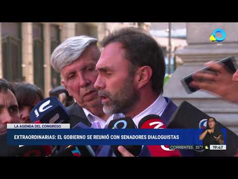 Extraordinarias: el Gobierno se reunió con senadores dialoguistas