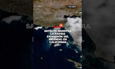 Imágenes satelitales muestran la rápida propagación del incendio en Pacific Palisades, California