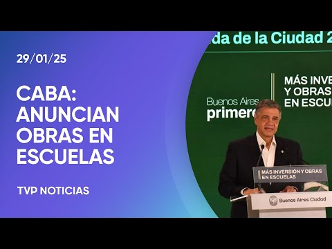 Jorge Macri anunció más de 6.000 millones para obras en escuelas porteñas Jorge Macri anunció más de 6.000 millones para obras en escuelas porteñas