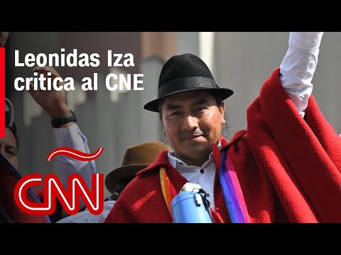 Leonidas Iza critica al CNE por permitirle a Noboa que haga campaña sin pedir licencia formal