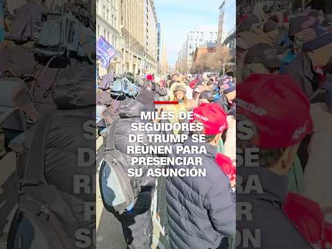 Miles de seguidores de Trump se reúnen para presenciar su asunción
