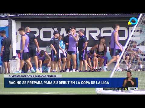 Racing se prepara para su debut en la Copa de la Liga Racing se prepara para su debut en la Copa de la Liga