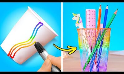 ¡TRANSFORMA TUS ÚTILES ESCOLARES CON DIVERTIDAS MANUALIDADES DE PLUMA 3D! ✨🖍️