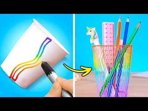 ¡TRANSFORMA TUS ÚTILES ESCOLARES CON DIVERTIDAS MANUALIDADES DE PLUMA 3D! ✨🖍️
