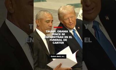 Trump, Obama y Pence se encuentran en el funeral de Carter