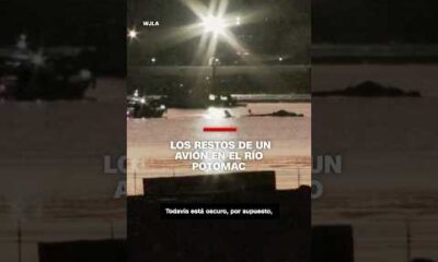 Video muestra los restos de un avión de pasajeros en el río Potomac al amanecer sobre Washington