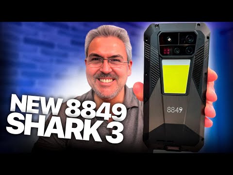8849 Shark 3 Pantalla 6.7″ AMOLED, batería11,600mAh el todo terreno con lampara para campamento