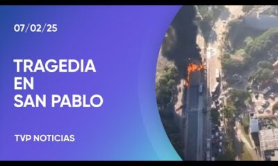 Accidente aéreo en San Pablo: cayó una avioneta sobre un colectivo y murieron dos personas