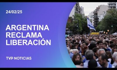 Acto en la AMIA para exigir la liberación de los secuestrados en Gaza