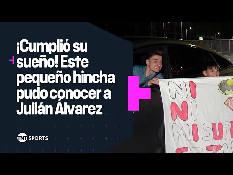 Â¡CUMPLIÃ SU SUEÃO! ð¤© ConociÃ³ a JULIÃN ÃLVAREZ y no pudo ocultar su emociÃ³n