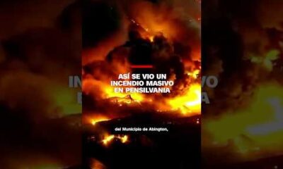 Así se vio un incendio masivo en Pensilvania