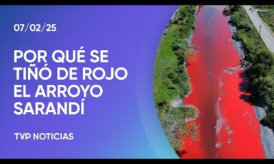 Avellaneda: el arroyo Sarandí presentó un alarmante color rojo y hay preocupación entre los vecinos