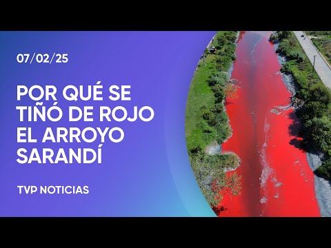 Avellaneda: el arroyo Sarandí presentó un alarmante color rojo y hay preocupación entre los vecinos
