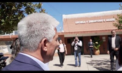 Claudio Poggi recorrió la escuela n° 288 ‘Antonio Esteban Agüero’