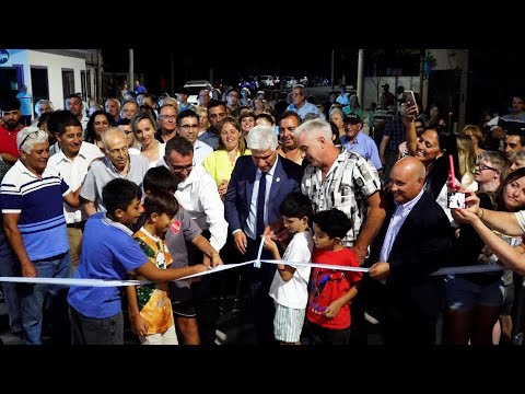 Concarán inauguró pavimento en sus calles principales