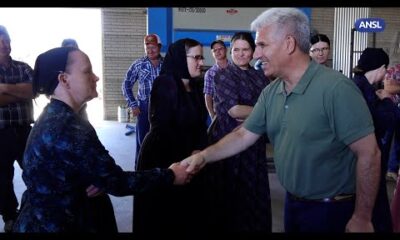 El gobernador Poggi visitó a la comunidad menonita