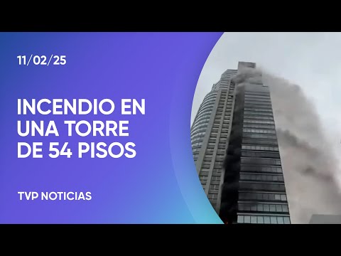 Incendio en una torre de Puerto Madero: los bomberos controlaron el fuego Incendio en una torre de Puerto Madero: los bomberos controlaron el fuego