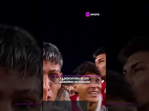 Los jugadores de HuracÃ¡n y una clÃ¡sica dedicatoria para festejar la victoria ante San Lorenzo