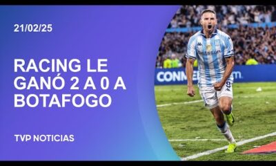 Racing le ganó 2 a 0 a Botafogo en la ida de la Recopa Sudamericana