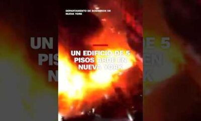Un edificio de 5 pisos arde en Nueva York
