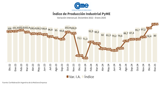 La industria pyme creció 12,2% en enero, pero aún enfrenta desafíos estructurales