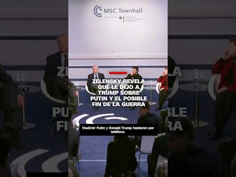 Zelensky revela qué le dijo a Trump sobre Putin y el posible fin de la guerra