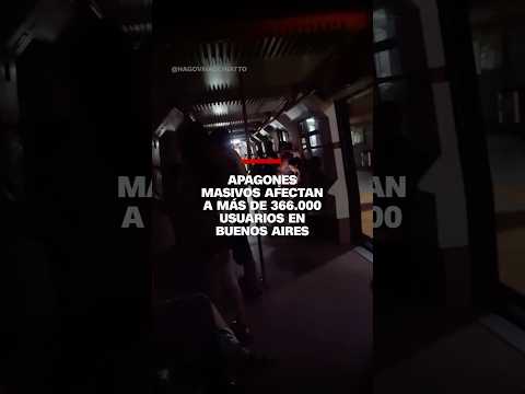 Apagones masivos afectan a más de 366.000 usuarios en Buenos Aires