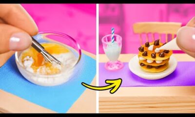 COMIDA EN MINIATURA PARA MUÑECAS BARBIE 🥞😍 COCINA Y MANUALIDADES EN MINIATURA