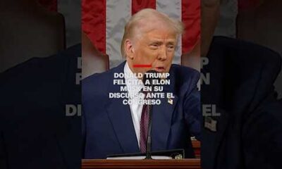 Donald Trump felicita a Elon Musk en su discurso ante el Congreso