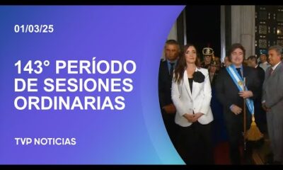 El presidente Javier Milei llega al Congreso